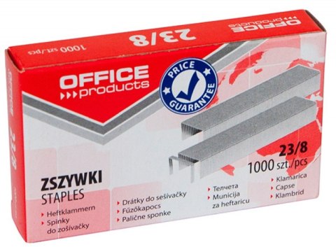 Zszywki OFFICE PRODUCTS, 23/8, 1000szt. Zszywki OFFICE PRODUCTS, 23/8, 1000szt.