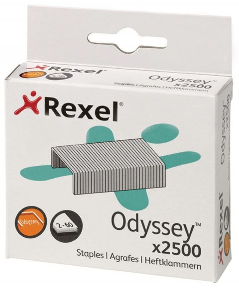 Zszywki REXEL Odyssey, 9mm, 2500szt., wysokowydajne, srebrne Zszywki REXEL Odyssey, 9mm, 2500szt., wysokowydajne, srebrne