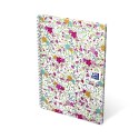 Kołonotatnik B5 60 kartek kratka/tagi Floral Oxford 400094955