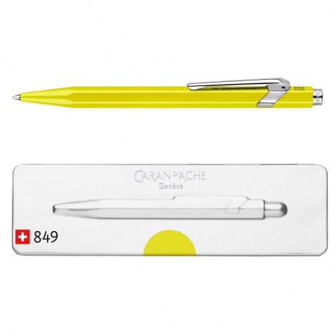 Długopis CARAN D'ACHE 849 Pop Line Fluo, M, w pudełku, żółty Długopis CARAN D'ACHE 849 Pop Line Fluo, M, w pudełku, żółty