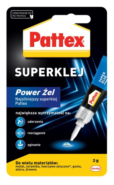 Klej SUPER POWER ŻEL PATTEX S.O.S., 2g Klej SUPER POWER ŻEL PATTEX S.O.S., 2g