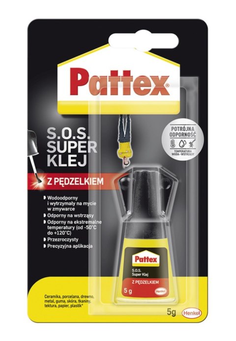 Klej z pędzelkiem SUPER PATTEX S.O.S., 5g Klej z pędzelkiem SUPER PATTEX S.O.S., 5g