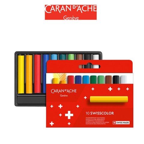 Kredki woskowe CARAN D'ACHE Swisscolor, kartonowe pudełko, 10 szt. Kredki woskowe CARAN D'ACHE Swisscolor, kartonowe pudełko, 10 szt.