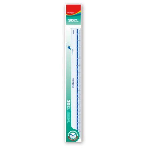 Linijka plastikowa KEYROAD, 30 cm, zawieszka, transparentna Linijka plastikowa KEYROAD, 30 cm, zawieszka, transparentna