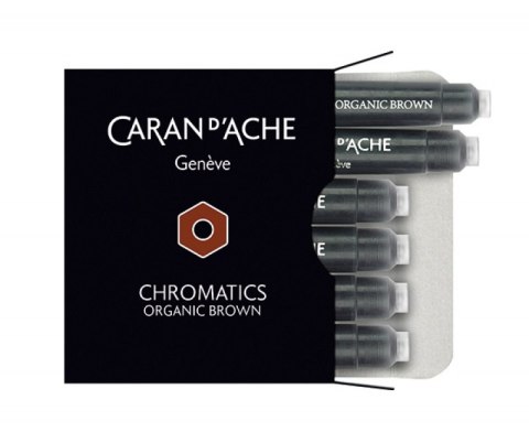 Naboje CARAN D'ACHE Chromatics Organic Brown, 6szt., brązowe Naboje CARAN D'ACHE Chromatics Organic Brown, 6szt., brązowe