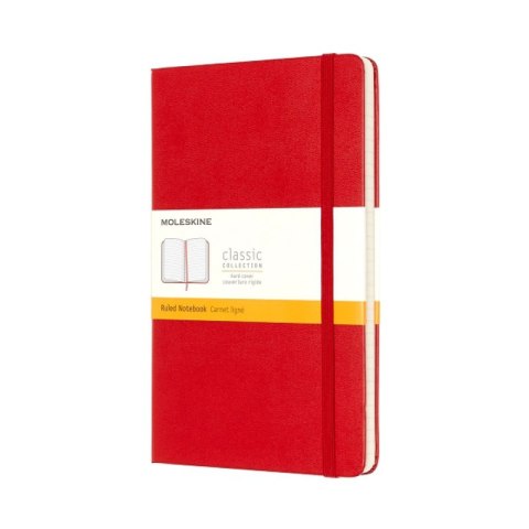 Notes MOLESKINE Classic L (13x21cm) w linie, twarda oprawa, 240 stron, czerwony Notes MOLESKINE Classic L (13x21cm) w linie, twarda oprawa, 240 stron, czerwony