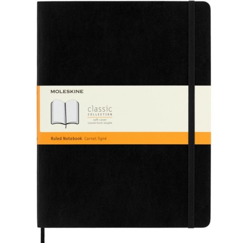 Notes MOLESKINE Classic XL (19x25cm) w linie, miękka oprawa, 192 strony, czarny Notes MOLESKINE Classic XL (19x25cm) w linie, miękka oprawa, 192 strony, czarny