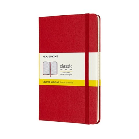Notes MOLESKINE Classic M, 11,5x18 cm, w kratkę, twarda oprawa, scarlet red, 208 stron, czerwony Notes MOLESKINE Classic M, 11,5x18 cm, w kratkę, twarda oprawa, scarlet red, 208 stron, czerwony