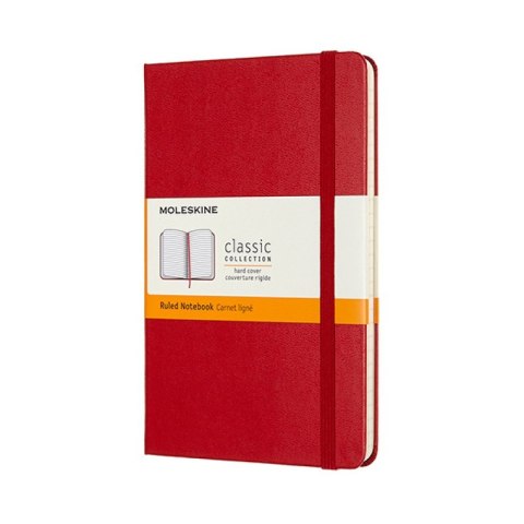 Notes MOLESKINE Classic M, 11,5x18 cm, w linie, twarda oprawa, scarlet red, 208 stron, czerwony Notes MOLESKINE Classic M, 11,5x18 cm, w linie, twarda oprawa, scarlet red, 208 stron, czerwony