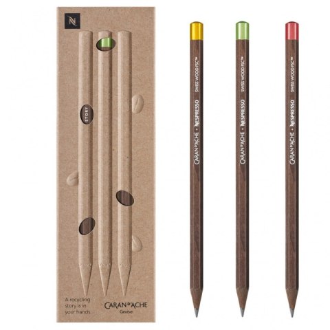 Ołówki Nespresso Swiss Wood 3szt Ołówki Nespresso Swiss Wood 3szt