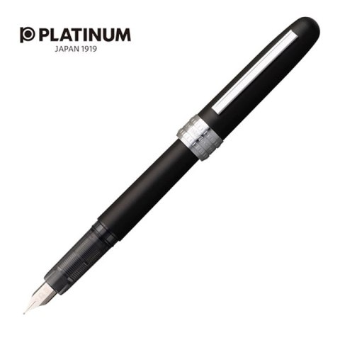 Pióro wieczne Platinum Plaisir Black Mist, M, czarne matowe Pióro wieczne Platinum Plaisir Black Mist, M, czarne matowe