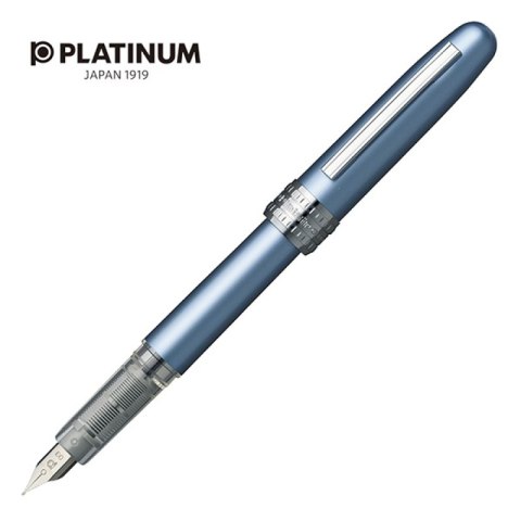 Pióro wieczne Platinum Plaisir Frosty Blue, F, niebieskie metaliczne Pióro wieczne Platinum Plaisir Frosty Blue, F, niebieskie metaliczne