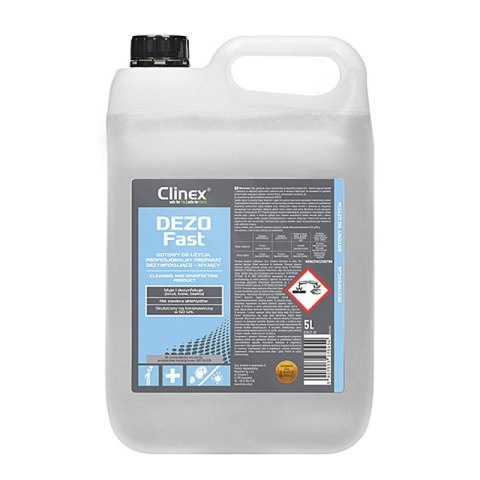 Profesjonalny preparat CLINEX Dezofast, dezynfekująco-myjący, 5l Profesjonalny preparat CLINEX Dezofast, dezynfekująco-myjący, 5l