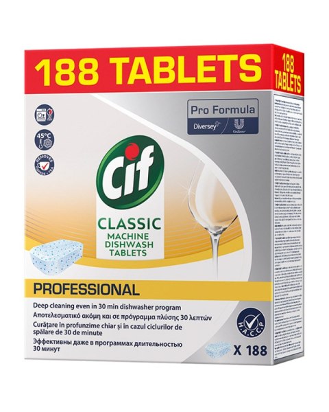 Tabletki do zmywarki CIF Diversey, 188 sztuk, classic Tabletki do zmywarki CIF Diversey, 188 sztuk, classic