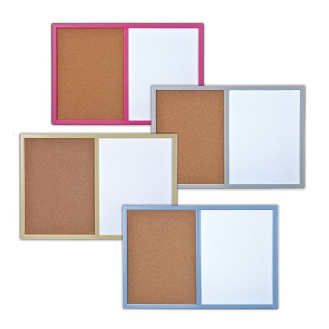 Tablica suchoś. -korkowa, BI-OFFICE Combo, 60x40cm, lakierowana, kolorowe ramy Tablica suchoś. -korkowa, BI-OFFICE Combo, 60x40cm, lakierowana, kolorowe ramy
