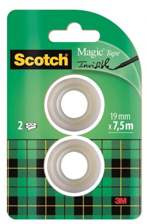 Taśma biurowa SCOTCH® Magic™ (8-1975R2), matowa, 19mm, 7,5m, 2szt. Taśma biurowa SCOTCH® Magic™ (8-1975R2), matowa, 19mm, 7,5m, 2szt.