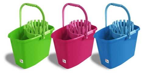 Wiadro ANNA ZARADNA, z wyciskaczem, 10 l, mix kolorów Wiadro ANNA ZARADNA, z wyciskaczem, 10 l, mix kolorów