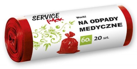 Worki na odpady medyczne STELLA, LDPE, 60 l, 20 szt. Worki na odpady medyczne STELLA, LDPE, 60 l, 20 szt.