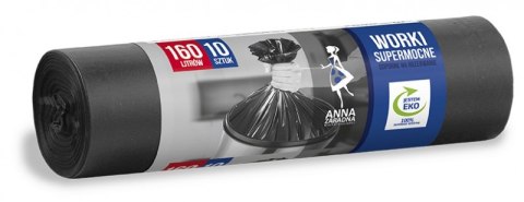 Worki na śmieci ANNA ZARADNA, supermocne, 160 l 10 szt., czarny Worki na śmieci ANNA ZARADNA, supermocne, 160 l 10 szt., czarny