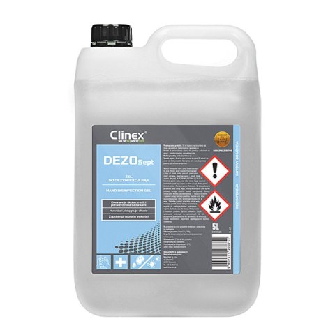 Żel CLINEX Dezosept, do dezynfekcji rąk, 5l Żel CLINEX Dezosept, do dezynfekcji rąk, 5l