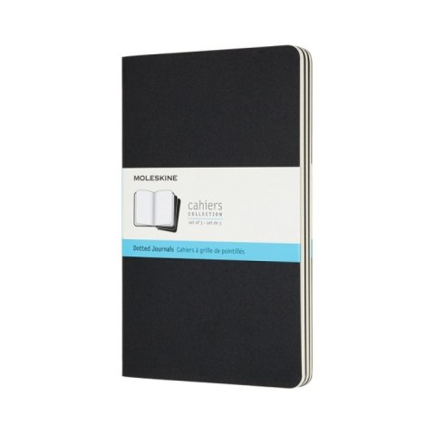 Zestaw 3 Zeszytów MOLESKINE Cahier Journals L (13x21cm) w kropki, 80 stron, czarny Zestaw 3 Zeszytów MOLESKINE Cahier Journals L (13x21cm) w kropki, 80 stron, czarny