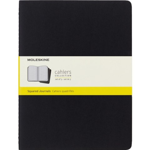 Zestaw 3 Zeszytów MOLESKINE Cahier Journals XL (19x25cm) w kratkę, 120 stron, czarny Zestaw 3 Zeszytów MOLESKINE Cahier Journals XL (19x25cm) w kratkę, 120 stron, czarny