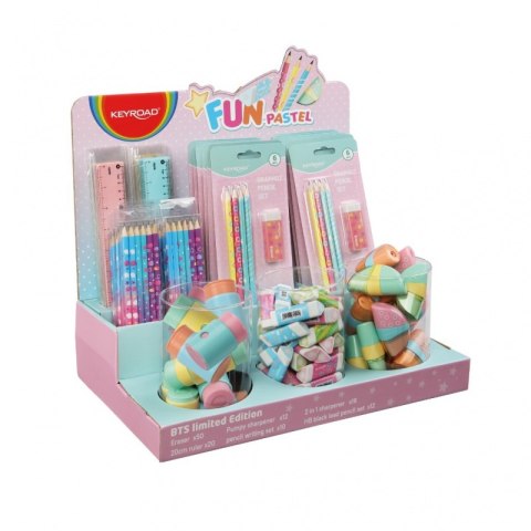 Display KEYROAD Fun Pastel, kartonowy, z wyposażeniem Display KEYROAD Fun Pastel, kartonowy, z wyposażeniem