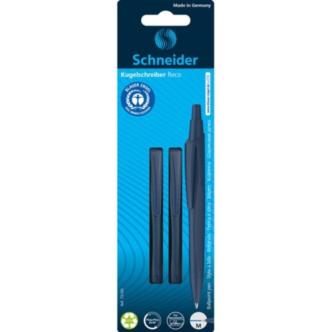 Długopis automatyczny SCHNEIDER Reco, M, 2 szt., blister, niebieski Długopis automatyczny SCHNEIDER Reco, M, 2 szt., blister, niebieski