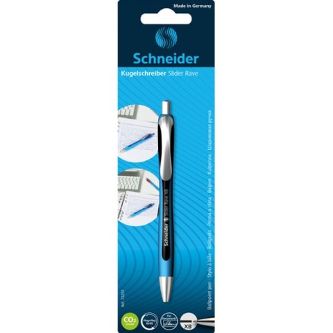 Długopis automatyczny SCHNEIDER Slider Rave, XB, 1szt., blister, czarny Długopis automatyczny SCHNEIDER Slider Rave, XB, 1szt., blister, czarny