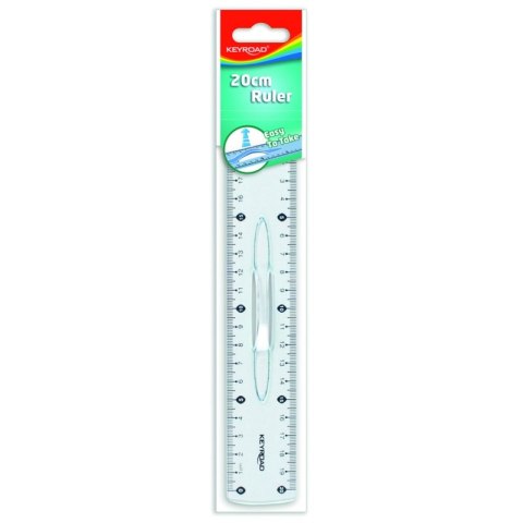 Linijka plastikowa KEYROAD, 20cm, z uchwytem, zawieszka Linijka plastikowa KEYROAD, 20cm, z uchwytem, zawieszka