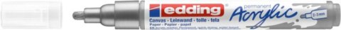 Marker akrylowy e-5100 EDDING, 2-3 mm, matowe srebro Marker akrylowy e-5100 EDDING, 2-3 mm, matowe srebro