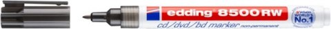 Marker do płyt CD/DVD/BD e-8500 RW EDDING, zmywalny, 1 mm, czarny Marker do płyt CD/DVD/BD e-8500 RW EDDING, zmywalny, 1 mm, czarny