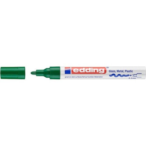 Marker olejowy połyskujący e-750 EDDING, 2-4 mm, zielony Marker olejowy połyskujący e-750 EDDING, 2-4 mm, zielony