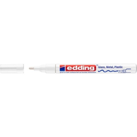 Marker olejowy połyskujący e-751 EDDING, 1-2 mm, biały Marker olejowy połyskujący e-751 EDDING, 1-2 mm, biały