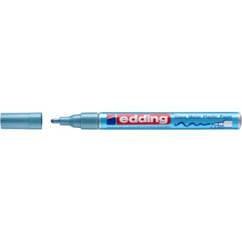 Marker olejowy połyskujący e-751 EDDING, 1-2 mm, niebieski metaliczny Marker olejowy połyskujący e-751 EDDING, 1-2 mm, niebieski metaliczny