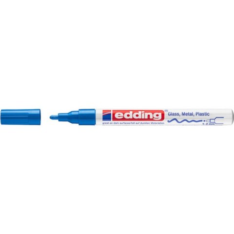 Marker olejowy połyskujący e-751 EDDING, 1-2 mm, niebieski