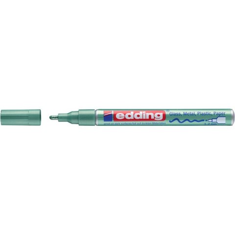 Marker olejowy połyskujący e-751 EDDING, 1-2 mm, zielony metaliczny Marker olejowy połyskujący e-751 EDDING, 1-2 mm, zielony metaliczny