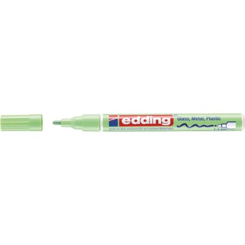 Marker olejowy połyskujący e-751 EDDING, 1-2 mm, zielony pastelowy Marker olejowy połyskujący e-751 EDDING, 1-2 mm, zielony pastelowy