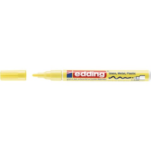 Marker olejowy połyskujący e-751 EDDING, 1-2 mm, żółty pastelowy Marker olejowy połyskujący e-751 EDDING, 1-2 mm, żółty pastelowy