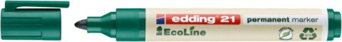 Marker permanentny e-21 EDDING ecoLine, 1,5-3 mm, zielony Marker permanentny e-21 EDDING ecoLine, 1,5-3 mm, zielony