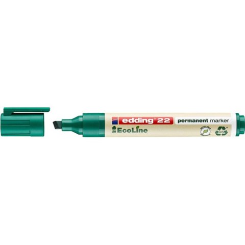Marker permanentny e-22 EDDING ecoline, 1-5mm, zielony