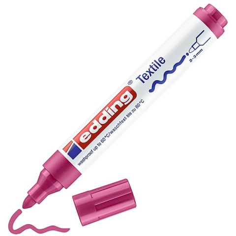 Marker tekstylny e-4500 EDDING, 2-3 mm, karminowy Marker tekstylny e-4500 EDDING, 2-3 mm, karminowy