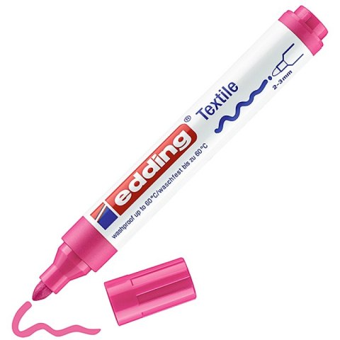 Marker tekstylny e-4500 EDDING, 2-3 mm, różowy neonowy Marker tekstylny e-4500 EDDING, 2-3 mm, różowy neonowy