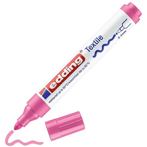 Marker tekstylny e-4500 EDDING, 2-3 mm, różowy Marker tekstylny e-4500 EDDING, 2-3 mm, różowy