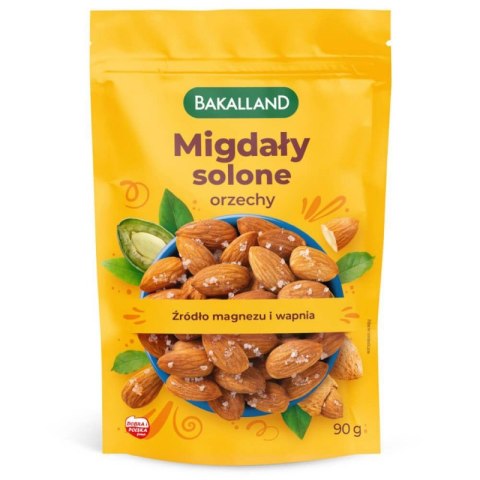 Migdały lekko solone, Bakalland, 90gr Migdały lekko solone, Bakalland, 90gr