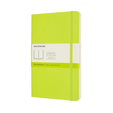 Notes MOLESKINE Classic L (13x21 cm) gładki, miękka oprawa, lemon green, 192 strony, zielony Notes MOLESKINE Classic L (13x21 cm) gładki, miękka oprawa, lemon green, 192 strony, zielony