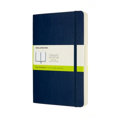 Notes MOLESKINE Classic L (13x21 cm) gładki, miękka oprawa, sapphire blue, 400 stron, niebieski Notes MOLESKINE Classic L (13x21 cm) gładki, miękka oprawa, sapphire blue, 400 stron, niebieski