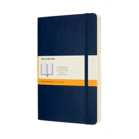 Notes MOLESKINE Classic L (13x21 cm) w linie, miękka oprawa, sapphire blue, 400 stron, niebieski Notes MOLESKINE Classic L (13x21 cm) w linie, miękka oprawa, sapphire blue, 400 stron, niebieski
