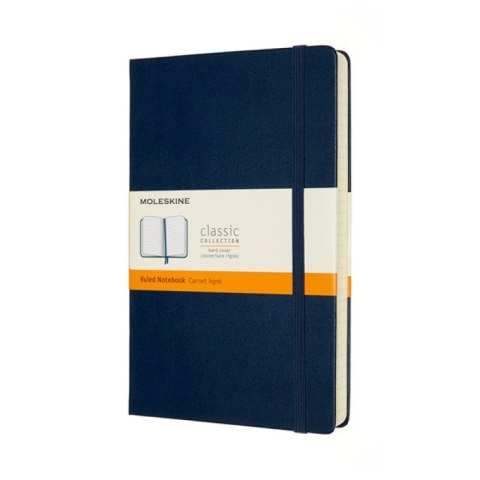 Notes MOLESKINE Classic L (13x21 cm) w linie, twarda oprawa, sapphire blue, 400 stron, niebieski Notes MOLESKINE Classic L (13x21 cm) w linie, twarda oprawa, sapphire blue, 400 stron, niebieski