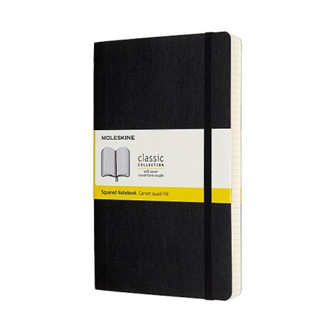 Notes MOLESKINE Classic L (13x21cm), w kratkę, miękka oprawa, 400 stron, czarny Notes MOLESKINE Classic L (13x21cm), w kratkę, miękka oprawa, 400 stron, czarny